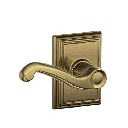 SCHLAGE F10FLA609ADD  Addison Collection Flair Passage Lever, Antique Brass