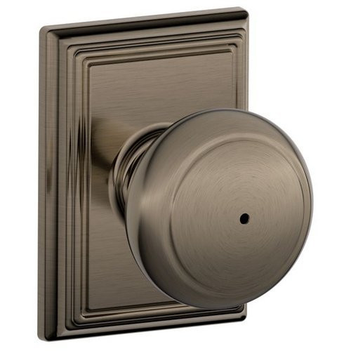 SCHLAGE F40AND620ADD  Addison Collection Andover Privacy Knob, Antique Pewter.
