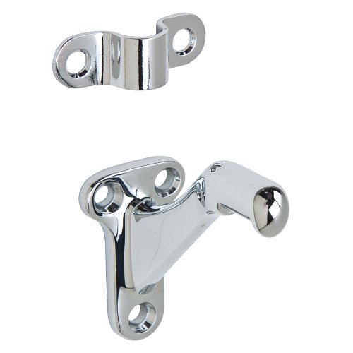 IVES 059B26 059B Solid Brass Handrail Bracket with Base Size 2 15/16" x 1 1/2" and Base, Polished Chrome.