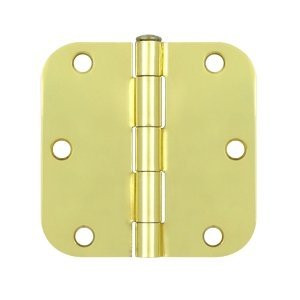 Deltana S35R53 3.5 in. x 3.5 in. Steel Hinge w Residential Thickness - Pair (Set of 10) (Polished Brass)