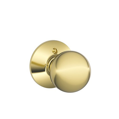 SCHLAGE F170ORB605  Orbit Dummy Knob, Bright Brass