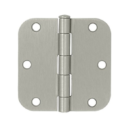 Deltana S35R515 3.5 in. x 3.5 in. Steel Hinge w Residential Thickness - Pair (Set of 10) (Satin Nickel)