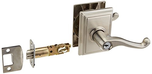 SCHLAGE F51AFLA619ADD Lock Company F51A FLAIR 619 ADD Addison Deco Rose Entry Door Lock Satin Nickel