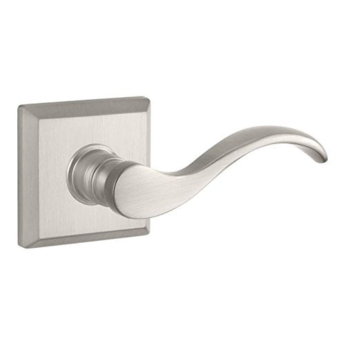 Baldwin ENCURLTSR150  Reserve Entry Lockset x Curve with Traditional Square Rose, Satin Nickel Finish, Left Hand