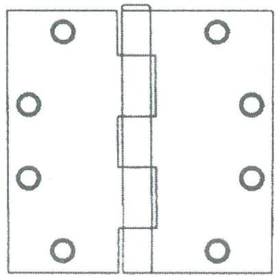 Deltana S45BBU3 4.5 in. x 4.5 in. Heavy Duty Square Steel Hinge - Pair (Set of 10) (2 Ball Bearing - Polished Brass)