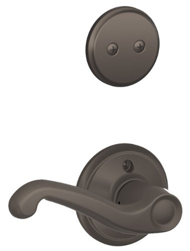 SCHLAGE F94FLA613RH F94-FLA-RH Flair Lever Right Handed Dummy Interior Pack from the F-Serie, Oil Rubbed Bronze