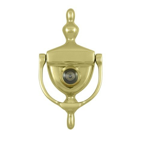Deltana DKV630U3  Door Knocker with Viewer 1-3/4-Inch Max Door Thickness Color: Bright Brass Model: