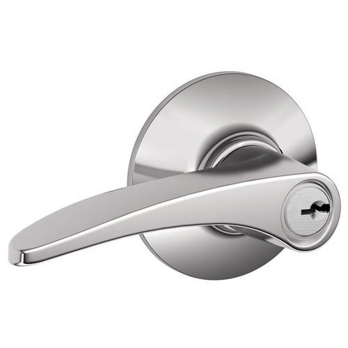 SCHLAGE F51AMNH625  Polished Chrome Manhattan Keyed Entry F51A Panic Proof Door Lever