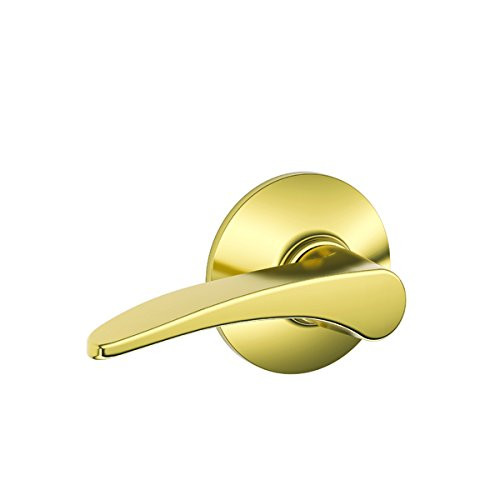 SCHLAGE F10MNH605  Manhattan Passage Lever, Bright Brass