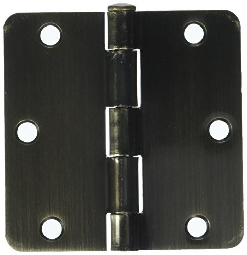 Deltana S35R45 3.5 in. x 3.5 in. Steel Hinge w Residential Thickness - Pair (Set of 10) (Antique Brass)