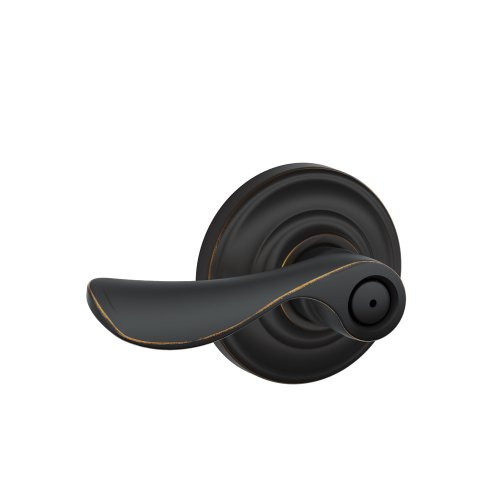 SCHLAGE F40CHP716AND Champagne Privacy Lever, Andover Rose, Aged Bronze