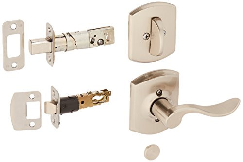 SCHLAGE F59ACC619GRWRH Lock Company Accent Right Handed Lever Single Cylinder Interior Pack w, Satin Nickel