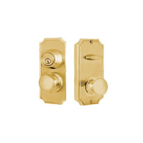 Weslock 01501IBI3SL2D  Unigard Premiere Interconnected Entry with Impresa Knob with 2-3/8" Backset and Round Corner Strikes Lifetime Brass Finish