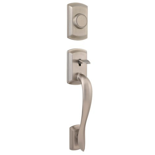 KWIKSET 802AVHLIP-15 802AVH LIP 15 Signature Series Avalon Dummy Handleset, Satin Nickel, Exterior Only