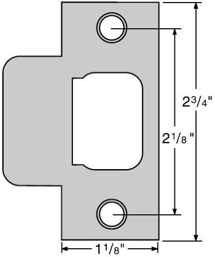 KWIKSET 84632-15  Deadbolt T Strike Satin Nickel Finish