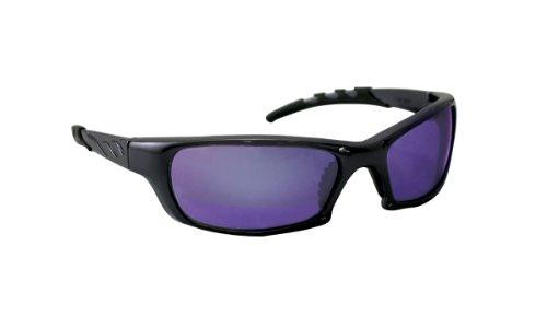 SAS Safety SAS542-0309 542-0309 GTR Eyewear with Polybag, Purple Mirror Lens/Charcoal Frame