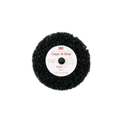3M MMM7466 Scotch-Brite(TM) Roloc(TM)+ Clean and Strip Disc 7466, Roloc Quick-Change Attachment, Silicon Carbide, 4" Diameter x 1/2" Width x 1/2" Thick, Extra Coarse Grit, Black (Pack of 10)