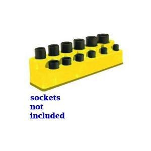 Mechanics Time Saver MTS718 3/8" Drive 12 Hole Neon Yellow Impact Socket Holder (MTS1383) Category: Socket Holders