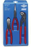 Grip On KNP267488 PLIER SET 3PC LONG NOSE,DIAG CUTT,ALLIGATOR