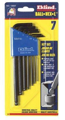 EKLIND TOOL EKL13607 Eklind 13607 Metric 7pc Ball Hex Key Set 1.5mm to 6mm - Long