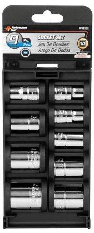 WILMAR WLMW32202 Performance Tool W32202 1/2-Inch Drive Metric Socket Set, 9-Piece