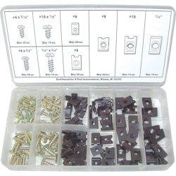 K Tool International KTI00084 170 Piece U-Clip and Screw Assortment