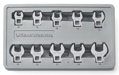 GearWrench KDT81909 81909 10 Piece Metric Crowfoot Wrench Set