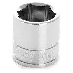 WILMAR WLMW38220 Performance Tool W38220 3/8" Drive 6-Point Socket, 20mm