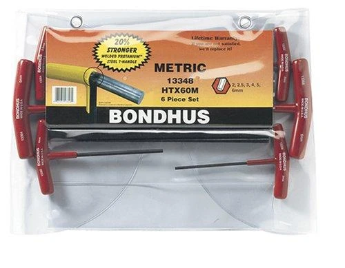 Bondhus BND13348 13348 Set of 6 Hex T-handles, sizes 2-6mm