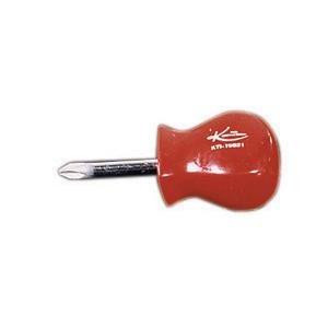 K Tool International KTI37112 K Tool International (KTI19821) #2 x 1.5in. Stubby Phillips Screwdriver with Red Handle