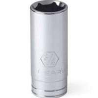 GearWrench KDT80121 .25" Drive 6 Pt. Deep Length Chrome Socket- .38" 80121