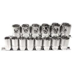 K Tool International KTI28100 SOCKET SET 1/2IN. DRIVE 14 PC METRIC