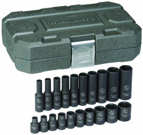GearWrench KDT84900 84900 1/4-Inch Drive Impact Socket Set SAE, 20-Piece