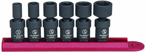 GearWrench KDT84904 84904 1/4-Inch Drive Universal Impact Socket Set SAE, 6-Piece