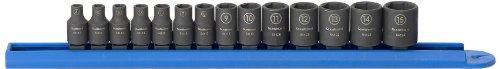 GearWrench KDT84907 84907 1/4-Inch Drive Impact Socket Set Metric, 14-Piece