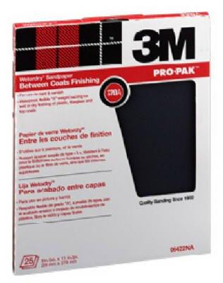 3M MMM2007 Pro-Pak Wetordry 99422NA Sanding Sheets, 9-Inch x 11-Inch, 220A-Grit (Pack of 2)