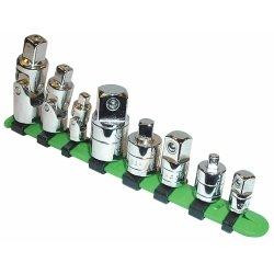 SK Hand Tool SKT4518 SK 4518 8 Piece 1/4-Inch, 3/8-Inch, and 1/2-Inch Drive Chrome Universal Adapter Set