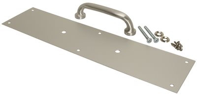 Don-Jo 801540 7110 Aluminum Pull Plate with Cast Pull, Satin Anodized Aluminum Finish, 4" Width x 16" Height