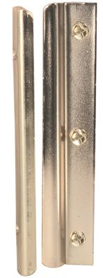 Don-Jo 801111 ILP 212 14 Gauge Steel Inswinging Door Interlock Latch Protector, Brass Plated, 12" Height (Pack of 10)