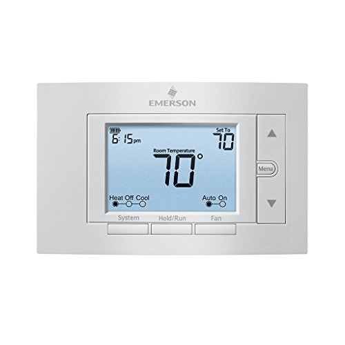 WHITE-RODGERS 3562414 EMERSON™ 80 SERIES™ UNIVERSAL PROGRAMMABLE THERMOSTAT, 5 IN. DISPLAY, 2 HEAT / 2 COOL