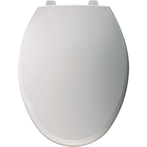 Bemis 3555022 Hospitality Plastic Toilet Seat, Elongated 18-3/4" Closed Front, With Cover White