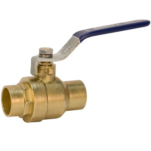 "Nibco" SFP600A12 NIBCO S-FP-600A BRS Brass Ball Valve, Two-Piece, Lever Handle, 1/2" Female Solder Cup