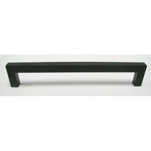 Top Knobs M1156 Nouveau III Collection 6-5/16" Square Bar Pull, Flat Black