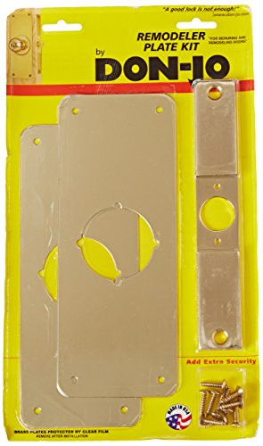 Don-Jo RPK109605 RPK 109 Remodeler Plate Kit, Polished Brass Finish, For Modernizing or Decorating, Pack of 10