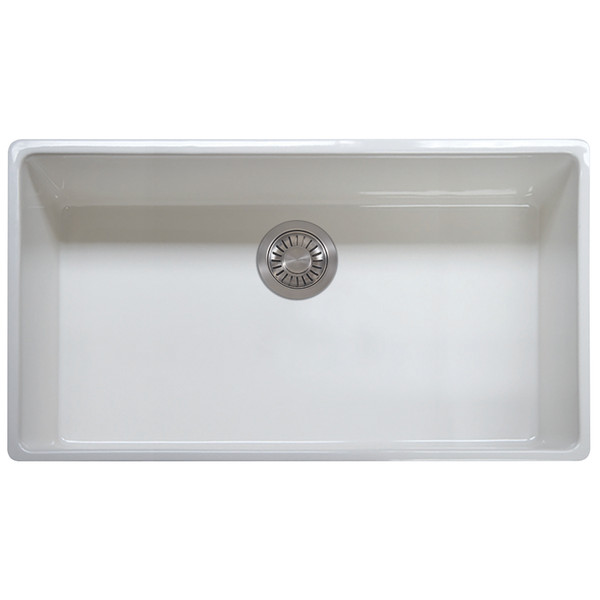 Franke FHK710-36WH Farm House 36" x 20" x 9-3/16" Apron Front Single Bowl Fireclay Kitchen Sink White