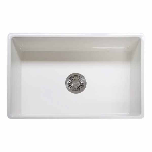 Franke FHK710-30WH  Farm House Fireclay Single Bowl Apron Front Kitchen Sink, 30", White