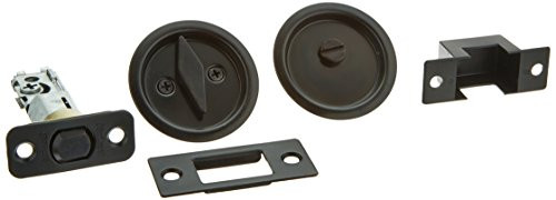 KWIKSET 335-11P 335 Round Bed/Bath Pocket Door Lock in Venetian Bronze