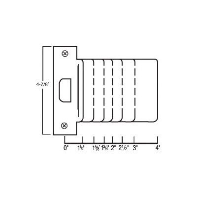 Don-Jo ETS103605 ETS 103 18 Gauge Extended Lip Strike, Polished Brass Finish, 3" Width x 2-3/4" Height (Pack of 10)