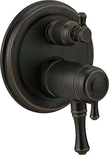 Delta T27T997-RB Faucet Cassidy Traditional TempAssure 17T Series Valve Trim with 6-Setting Integrated Diverter, Venetian Bronze
