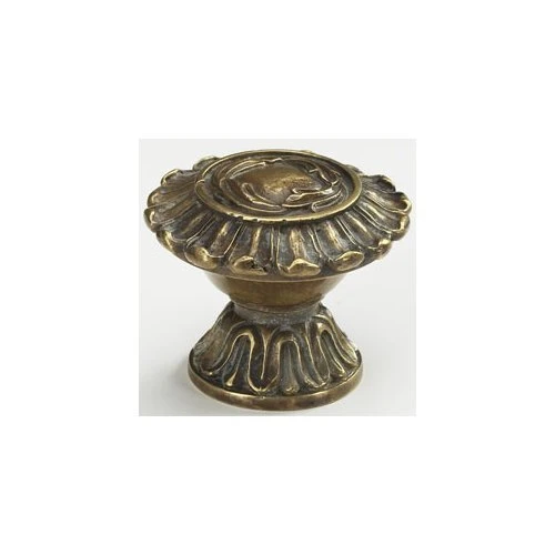 SCHAUB 937-MBR and Company 937 Swans 1-1/2 Inch Diameter Mushroom Cabinet Knob, Moticello Brass.